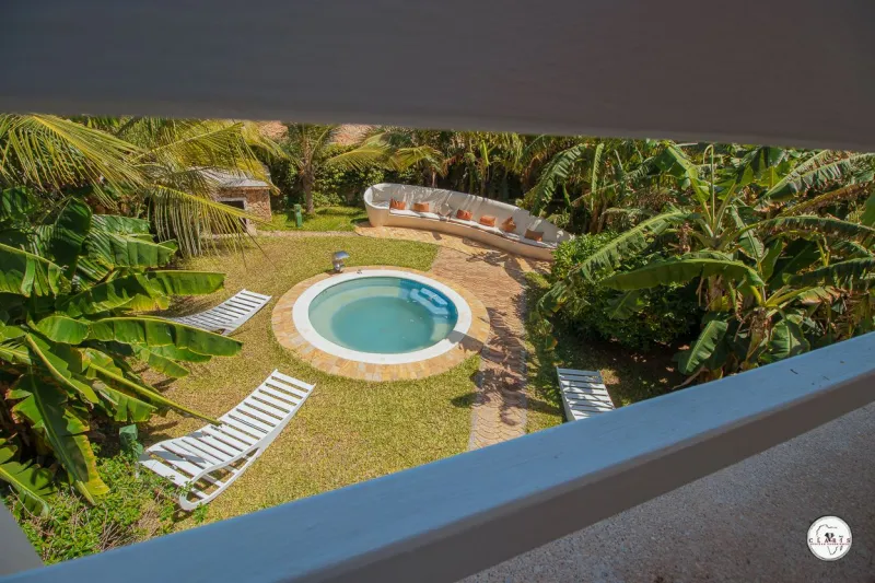 The Jacuzzi seen from the upper floor
